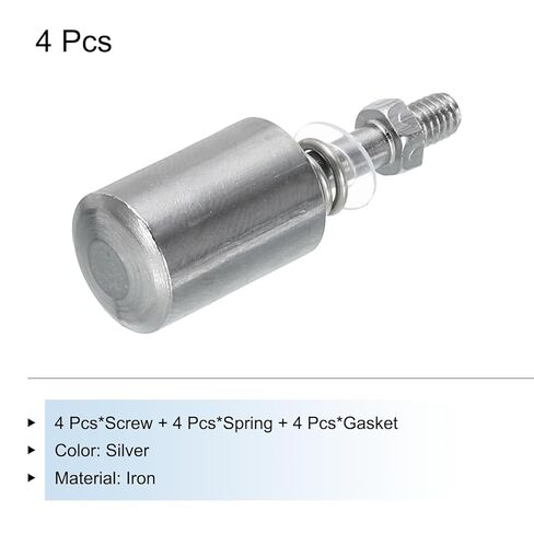 Generic وحدة المعالجة المركزية تبريد المياه رئيس المسمار M4 وحدة المعالجة المركزية تثبيت مسامير الحديد الفضة مع 4 الربيع 4 طوقا للكمبيوتر الكمبيوتر مسامير كتلة تبريد المياه in Kuwait