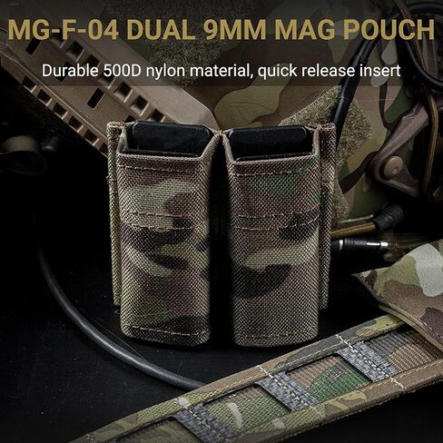UniPro MG-F-04 حقيبة ماج مقاس 9 مم - متوافقة مع MOLLE، سريعة الإصدار، تناسب مجموعة فردية/مزدوجة، حامل نايلون تكتيكي للأحزمة والسترات (3.5 بوصة × 1.4 بوصة × 4.3 بوصة، 0.17 رطل) in Kuwait