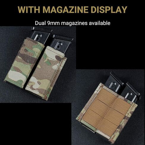 UniPro MG-F-04 حقيبة ماج مقاس 9 مم - متوافقة مع MOLLE، سريعة الإصدار، تناسب مجموعة فردية/مزدوجة، حامل نايلون تكتيكي للأحزمة والسترات (3.5 بوصة × 1.4 بوصة × 4.3 بوصة، 0.17 رطل) in Kuwait
