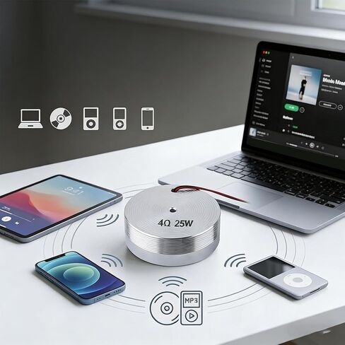 مكبر صوت رنين Dpofirs، صوت جهير قوي، صوت محيطي 360 درجة، مكبر صوت للكمبيوتر، الكمبيوتر المحمول، MP3، MP4، CD، الهاتف in Kuwait