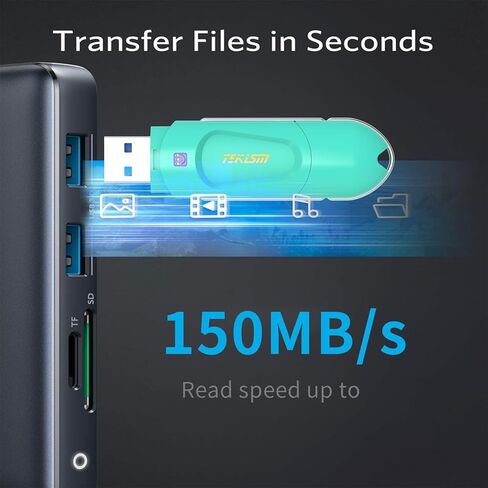 Flex A 64GB 2 Pack Green USB Flash Drives,TypeA,USB 3.1 Flash Thumb Drive,Swivel Design,USB Drive up to 150MB/s,External Data Storage Memory Stick Compatible with Computer/Laptop in Kuwait