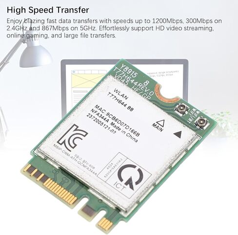 T77H644 Wireless Network Card, 1200Mbps 2.4G 5G Dual Band Network Card, NGFF M.2 Interface Computer Network Module for Wins 7 8 10 11 in Kuwait