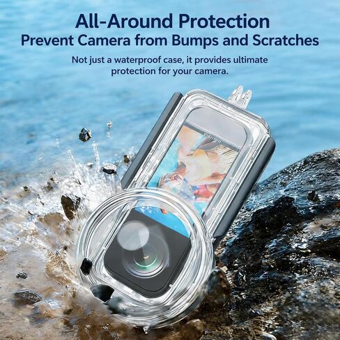 Underwater Dive Housing Case for Insta 360 X5,Waterproof Up to 50M/164ft Invisible Underwater Photography Housing in Kuwait