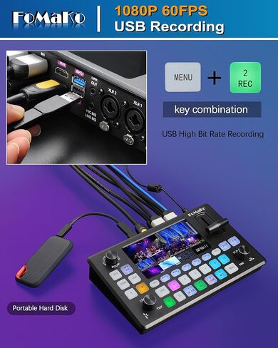 FoMaKo HDMI PTZ Camera AI Auto-Tracking Gen 3, 20x Optical Zoom, for Sports Event and Other Ball Games Live Streaming or Production,Full Setup Bundle(FMK12UH NDI-BX3+KC601+KC608 Pro+P1000+FMKH107) in Kuwait