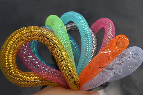 Tigofly 9 pcs/lot 9 Colors 16mm 20mm Wide Mylar Tinsel Mesh Tube 1m per Color Total 9m Fly Tying Materials in Kuwait