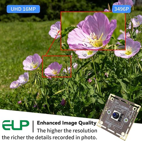 ELP 16mp وحدة كاميرا USB للتركيز التلقائي للكمبيوتر Mini UVC USB2.0 4K USB كاميرا ويب AF مع عدسة صغيرة الحجم 100 درجة IMX298 Video Lightburn Webcamera لوحة كاميرا ويب صناعية مدمجة للكمبيوتر المحمول in Kuwait