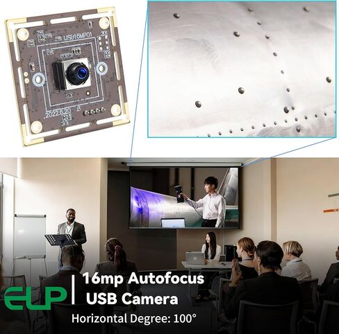 ELP 16mp وحدة كاميرا USB للتركيز التلقائي للكمبيوتر Mini UVC USB2.0 4K USB كاميرا ويب AF مع عدسة صغيرة الحجم 100 درجة IMX298 Video Lightburn Webcamera لوحة كاميرا ويب صناعية مدمجة للكمبيوتر المحمول in Kuwait