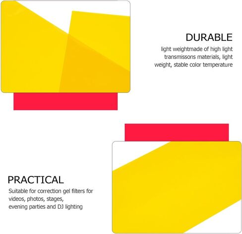 Veemoon Sunset Light Filter Film for Photography and Video, 40x100cm Yellow Overlay, Color Correction Gel for LED Lights and Strobe, Ambient Lighting for Bedroom and Studio in Kuwait