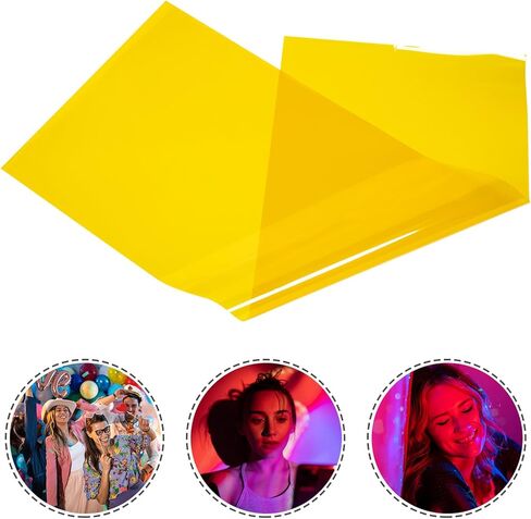 Veemoon Sunset Light Filter Film for Photography and Video, 40x100cm Yellow Overlay, Color Correction Gel for LED Lights and Strobe, Ambient Lighting for Bedroom and Studio in Kuwait