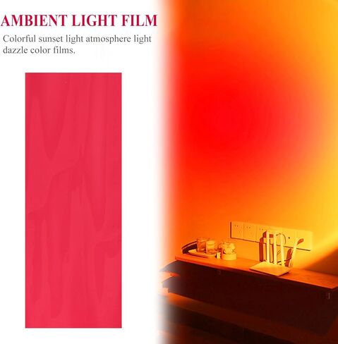 Sunset Light Filter Pet Sheet for Photography and Video, 40x100cm Red Lighting Film Overlay, Color Filter for Flash Strobe and Studio Lighting in Kuwait