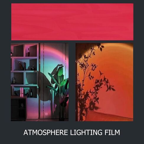 Sunset Light Filter Pet Sheet for Photography and Video, 40x100cm Red Lighting Film Overlay, Color Filter for Flash Strobe and Studio Lighting in Kuwait