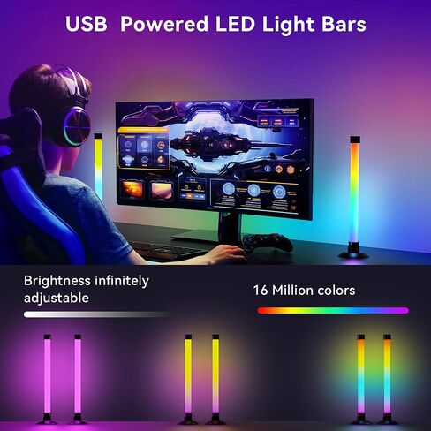 Ledagic Led Light Bar with Music Sync, Color Changing TV Backlight App & Remote Control, IC+RGB & W Smart RGB Light Bar, USB Powered Led Lights for TV, PC Room Monitor Backlight Gaming Accessories in Kuwait