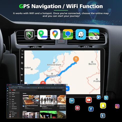 Double Din Radio Stereo for Nissan Frontier 2010-2021 with Wireless Carplay & Android Auto,7 Inch Android 13 Car Audio Receiver GPS Navigation Unit with Bluetooth Head Unit WiFi SWC in Kuwait