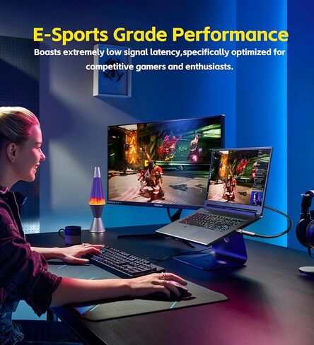 محول BERLAT Mini DP إلى DP مكون من 3 حزم، أداء فائق 8K@60 هرتز 4K@144 هرتز، محول DisplayPort 1.4 ذكر إلى أنثى لشاشة الألعاب، الكمبيوتر الشخصي، MacBook Pro in Kuwait