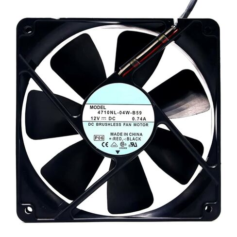 4710NL-04W-B59 120x120x25mm DC 12V 8.88W 0.74A 12025 12 سم 2 سلك مروحة تبريد in Kuwait