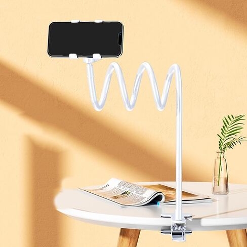 hejhncii Gooseneck Phone Holder Tablet Stand for Bed Adjustable Flexible Lazy Arm Phone Holder Mount Replacement Flexible in Saudi Arabia