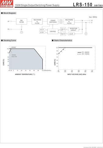 MEAN WELL MW LRS-150-15 15V 10A Enclosed-LRS Switching Power Supplies in Kuwait