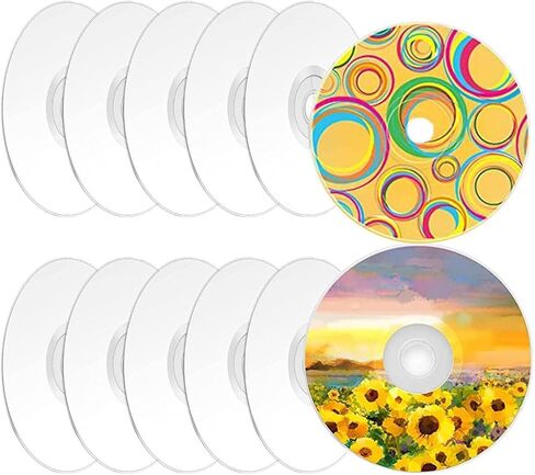 RIZGHWOY 30PCS Clear CD for Painting, 12cm Transparent Blank CDs for DIY Craft Room Decor Party Supplies, for Wall Art Disco Xmas Birthday in Kuwait