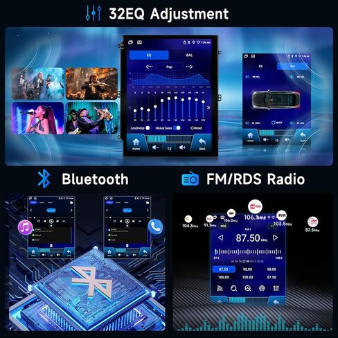 [4G+64G] ستيريو لسيارة Ford Explorer 2011-2019 مع Carplay Android Auto، راديو شاشة تعمل باللمس Hodozzy 9 بوصة مع نظام تحديد المواقع العالمي، وصلة مرآة، بلوتوث، واي فاي، DSP، راديو FM/RDS، SWC، كاميرا احتياطية in Kuwait