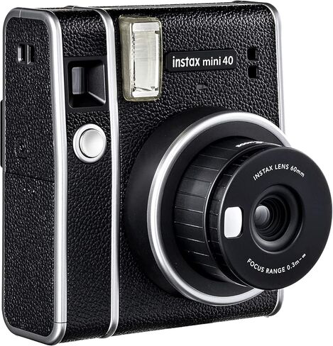 كاميرا Fujifilm Instax Mini 40 الفورية مع عدسة سيلفي مدمجة، تعريض تلقائي، سرعة مصراع تلقائي، سهلة الاستخدام، كاميرات بولارويد بتصميم أنيق وكلاسيكي للمحترفين أو المبتدئين (متجددة) in Saudi Arabia