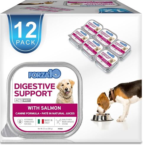 Forza10 Actiwet Canned Intestinal Dog Food, Wet Dog Food Fish Flavor, Gastro Intestinal Dog Food for All Breed and Adult Dogs with Intestinal Disorders, 32 Pack Case of 3.5 Ounce Each in Saudi Arabia