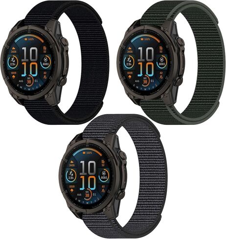 20mm 22mm 26mm Quick Fit Nylon Bands Compatible with Garmin Fenix/Tactix/Instinct Series Smart Watch Band,Sport Nylon Strap for Garmin QuickFit Watch Strap Replacement(Size=Watch Lug Wight) in Kuwait