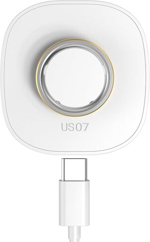 متوافق مع شاحن Oura Ring Gen 4، وليس لشاحن Oura Ring Gen 3، قاعدة شحن سريعة مع كابل USB-C للملحقات الذكية (أبيض، مقاس 7) in Kuwait