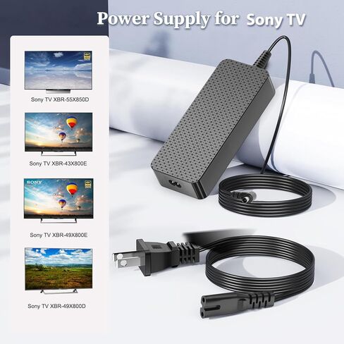 TAIFU 120W Charger Adapter for Sony TV XBR-55X850D XBR-43X800E XBR-49X800E XBR-49X800D KDL-55W800C XBR-43X800D KD-49X720E KDL-55W805C KD-55X720E KD-43X720E KDL-48R555C KDL-49W660E Power Supply Cord in Kuwait