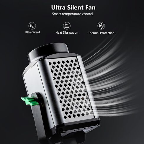 Weeylite Ninja 200 60W Bi-Color COB LED Video Light, 2800K-6800K Continuous Studio Lighting, CRI 95+ TLCI 95+, 0-100% Dimmable, 5800LM 70400Lux, App & Bluetooth Control, Portable Photography Light in Kuwait