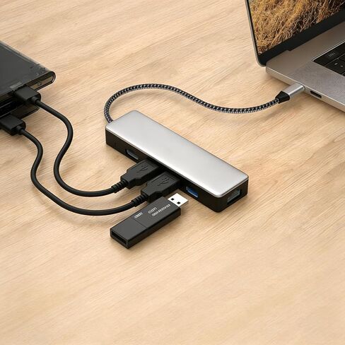 أجهزة محول USB C Hub 6 في 1 من النوع C، مع توصيل طاقة 4K@30 هرتز HDMI 3 USB 3.0 جيجابت إيثرنت 100 وات لنظام التشغيل Windows وMacBook Thunderbolt in Kuwait