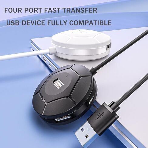 موزع USB 2.0 مزود بـ 4 منافذ USB مع منفذ طاقة من النوع C بسرعة 480 ميجابت في الثانية لنقل البيانات السريع لأجهزة الكمبيوتر المحمولة والأجهزة الطرفية in Kuwait