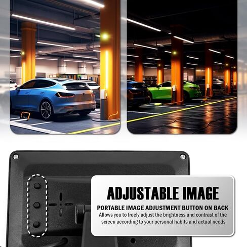 Plug & Play Backup Camera with Monitor 4.6",12LED HD Backup Camera for Car with Night Vision Function & 150° Wide Angle,Universal Waterproof Rear View Cameras for Cars,SUVs in Kuwait