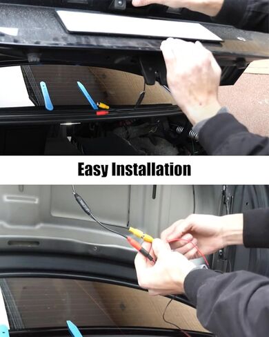 كاميرا احتياطية بمقبض صندوق السيارة HD 1280x720p مناسبة لسيارات BMW F Series 3/4/5 X3 X4 F30 F32 F10 F11 F25 2010-2019، كاميرا عكسية للرؤية الخلفية مع كابل فيديو وسلك طاقة استبدال 51247463163 in Kuwait