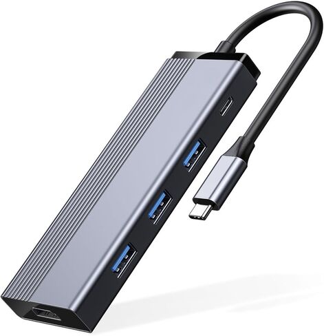 USB C Hub Adapter,5 in 1 USB C Docking Station with 4K HDMI, 3 USB 3.0 Ports, 100W Power Delivery for MacBook Pro, Chromebook and Type C Thunderbolt 3 Device in Kuwait