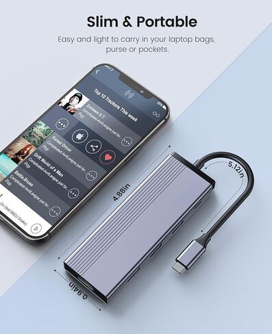 USB C Hub Adapter,5 in 1 USB C Docking Station with 4K HDMI, 3 USB 3.0 Ports, 100W Power Delivery for MacBook Pro, Chromebook and Type C Thunderbolt 3 Device in Kuwait