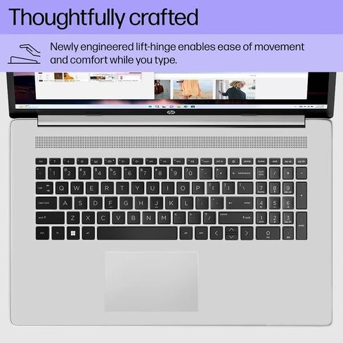 كمبيوتر محمول HP 17.3 بلوحة مفاتيح بإضاءة خلفية مع قارئ بصمات الأصابع | لا يوجد شاشة لمس | مكتب 365 للويب | معالج Intel 10-Core i5 وIris Xe Graphics | ذاكرة وصول عشوائي سعتها 16 جيجابايت، وتخزين SSD سعة 256 جيجابايت | ويندوز 11 بدون ماوس in Kuwait