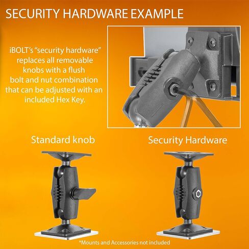 iBOLT Security Hardware for 25mm Bizmount Set of 3 Bolts, 1 Hex Key in Kuwait