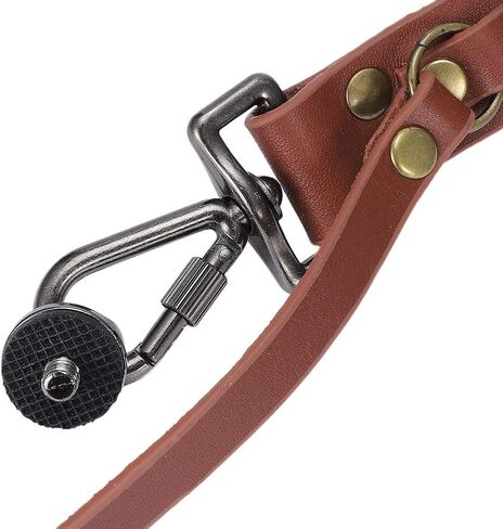 حزام كاميرا لكاميرتين، حزام كتف جلدي مزدوج حزام كتف قابل للتعديل لتصوير حفلات الزفاف في الهواء الطلق (الكتفين بني) in Kuwait