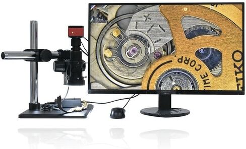 مجموعة مجهر JOEBO مجهر فيديو صناعي أحادي العين عدسة C-Mount 90X 180X 300X مكبر تكبير مستمر محولات عدسة المجهر (عدسة موضوعية WD105) in Kuwait