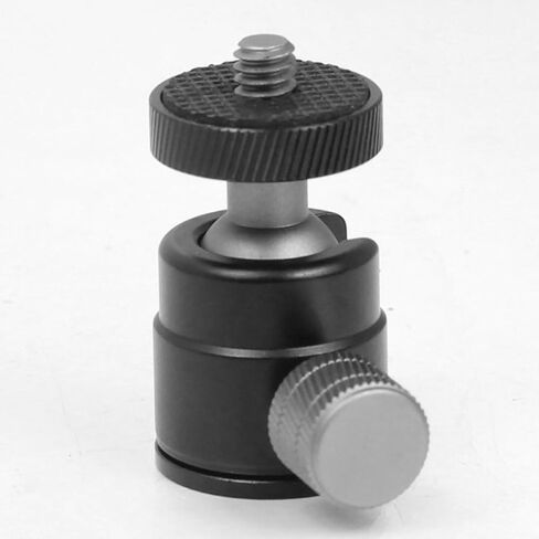 Homoyoyo 2pcs Aluminum Alloy Mini Ball Head Tripod Mount Adapter 1/4" Screw Rotatable 360° Camera Ball Head Clamp for Projector and DSLR Camera Accessories in Kuwait