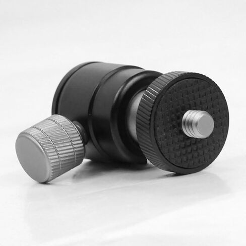 Homoyoyo 2pcs Aluminum Alloy Mini Ball Head Tripod Mount Adapter 1/4" Screw Rotatable 360° Camera Ball Head Clamp for Projector and DSLR Camera Accessories in Kuwait
