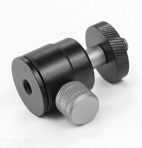 Homoyoyo 2pcs Aluminum Alloy Mini Ball Head Tripod Mount Adapter 1/4" Screw Rotatable 360° Camera Ball Head Clamp for Projector and DSLR Camera Accessories in Kuwait