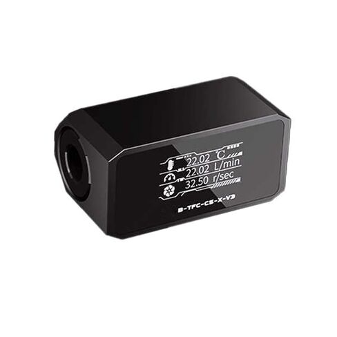 OLED Digital Flow Meter & Thermometer for PC Water Cooling, G1/4" Inline Coolant Flow/Temperature Monitor with High Temp Alarm, Desktop Computer Cooler System in Kuwait