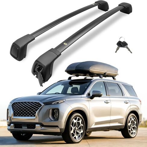 قضبان كروس حامل سقف مطور من حلزون تناسب Hyundai Palisade 2020 2021 قابلة للقفل in Kuwait