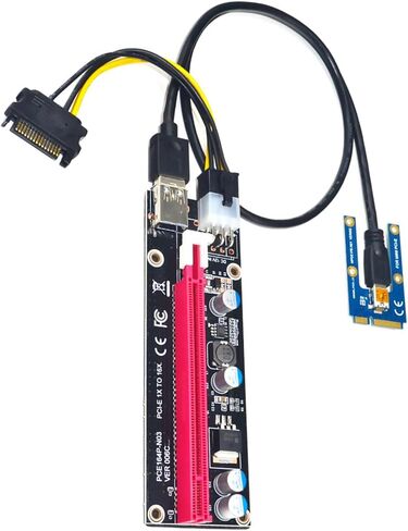 DAGIJIRD MINI PCI-E Riser Board PCIe إلى PCI Express 16X Riser لأجهزة الكمبيوتر المحمول بطاقة الرسومات الخارجية EXP GDC BTC MPCIe إلى بطاقة تعدين فتحة PCI-E in Kuwait
