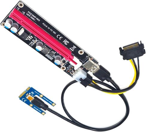 DAGIJIRD MINI PCI-E Riser Board PCIe إلى PCI Express 16X Riser لأجهزة الكمبيوتر المحمول بطاقة الرسومات الخارجية EXP GDC BTC MPCIe إلى بطاقة تعدين فتحة PCI-E in Kuwait