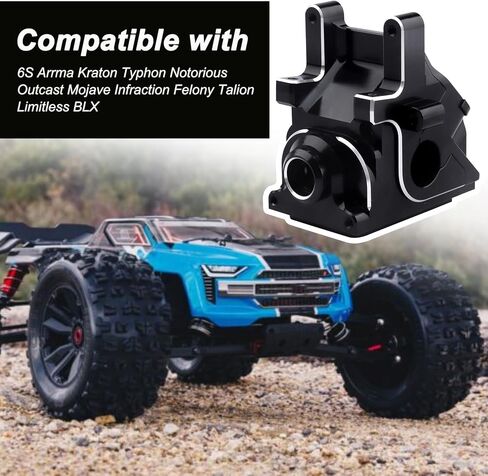 Aluminum Gearbox Case Set HD for 6S Arrma Kraton Typhon Notorious Outcast Mojave Infraction Felony Talion Limitless BLX, Replaces AR310854 (Red) in Saudi Arabia