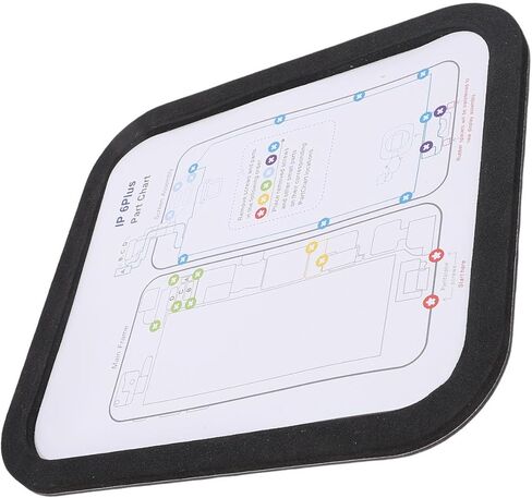 Fabater Magnetic Screw Mat, Strong Magnetic Base 35 in 1 Phone Repair Organizer, Screw Position Memory Pad with Guide Diagrams for 6 to 16 Series in Kuwait