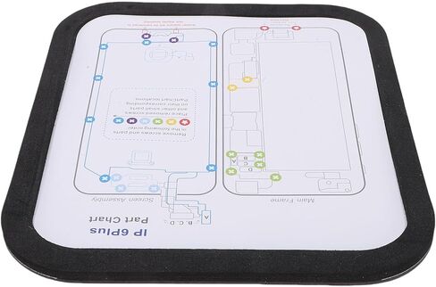 Fabater Magnetic Screw Mat, Strong Magnetic Base 35 in 1 Phone Repair Organizer, Screw Position Memory Pad with Guide Diagrams for 6 to 16 Series in Kuwait