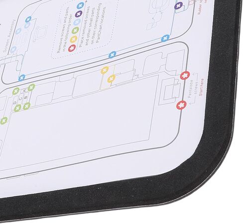 Fabater Magnetic Screw Mat, Strong Magnetic Base 35 in 1 Phone Repair Organizer, Screw Position Memory Pad with Guide Diagrams for 6 to 16 Series in Kuwait